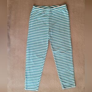 Gap Girl Aqua Green Striped Crop Leggings  Size XXL (14-16)